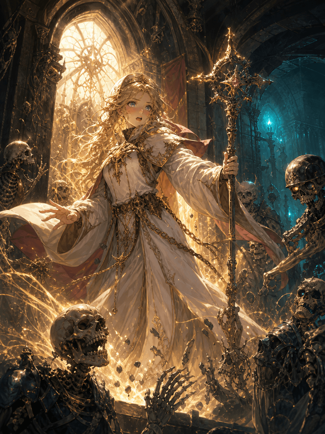 Saintess Summons Skeletons cover